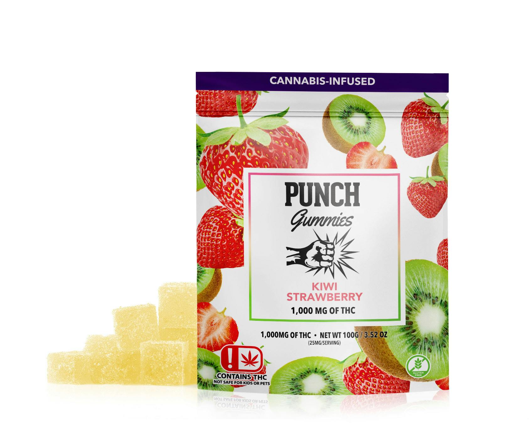 Kiwi Strawberry Extreme Gummies 1,000mg (OK) Punch Edibles & Extracts