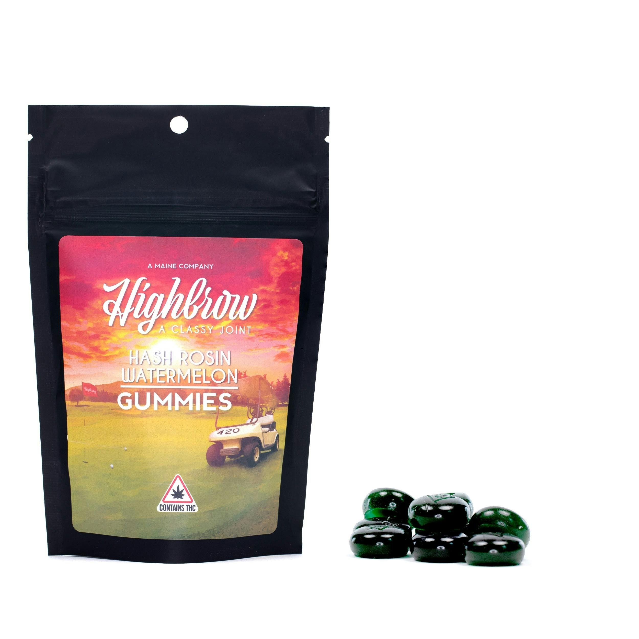 Highbrow Hash Rosin Watermelon Gummies 100mg
