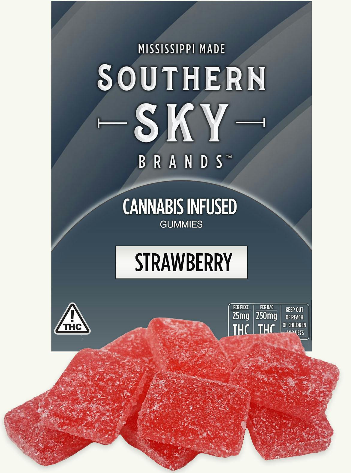 Strawberry Gummies 250mg by Southern Sky Brands