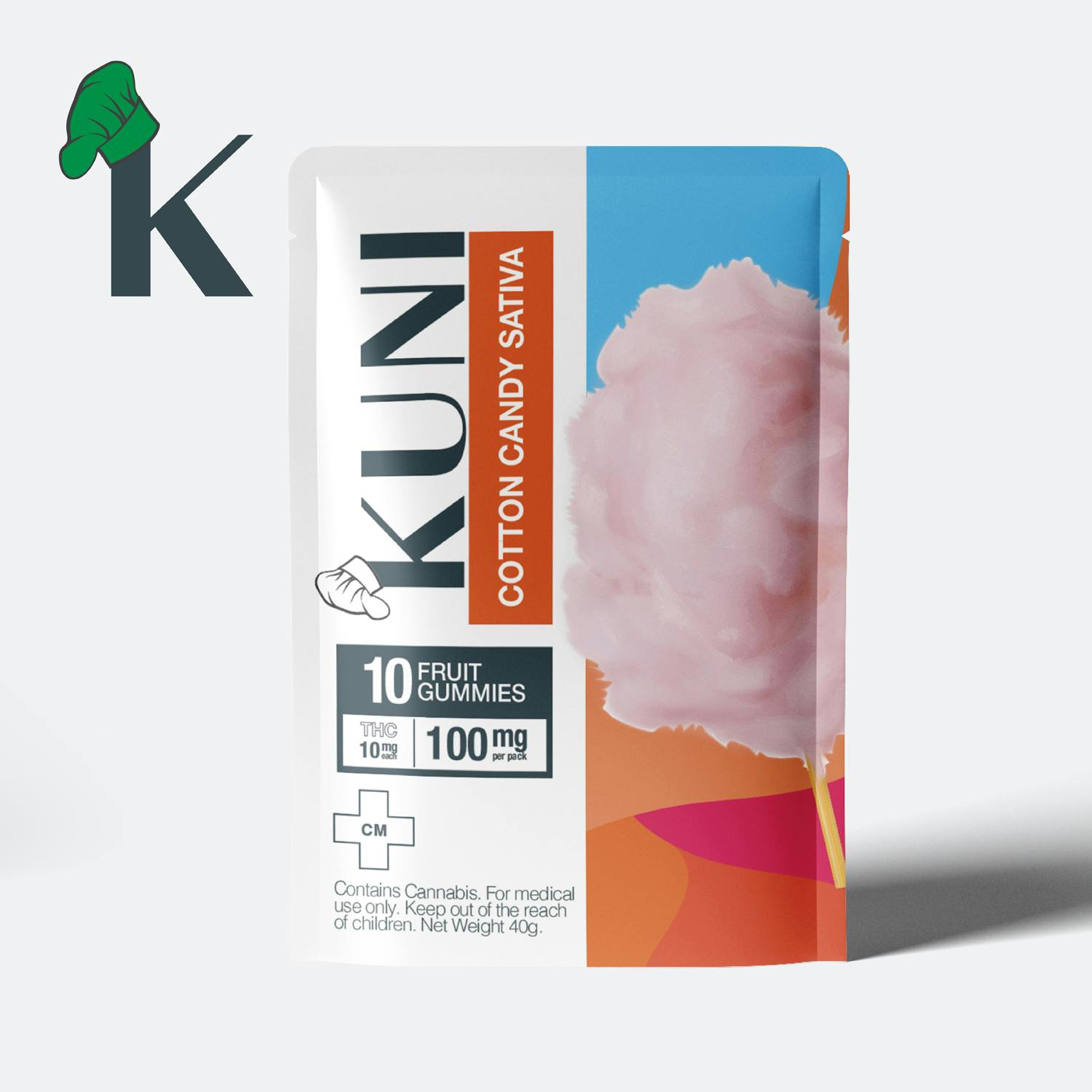 Cotton Candy Gummies 10mg Sativa 100mg KUNI