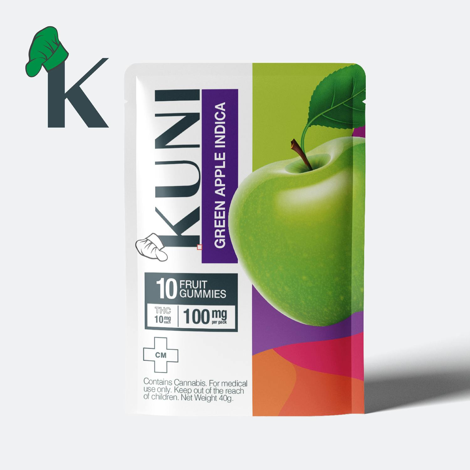 Green Apple Gummies 10mg Indica 100mg