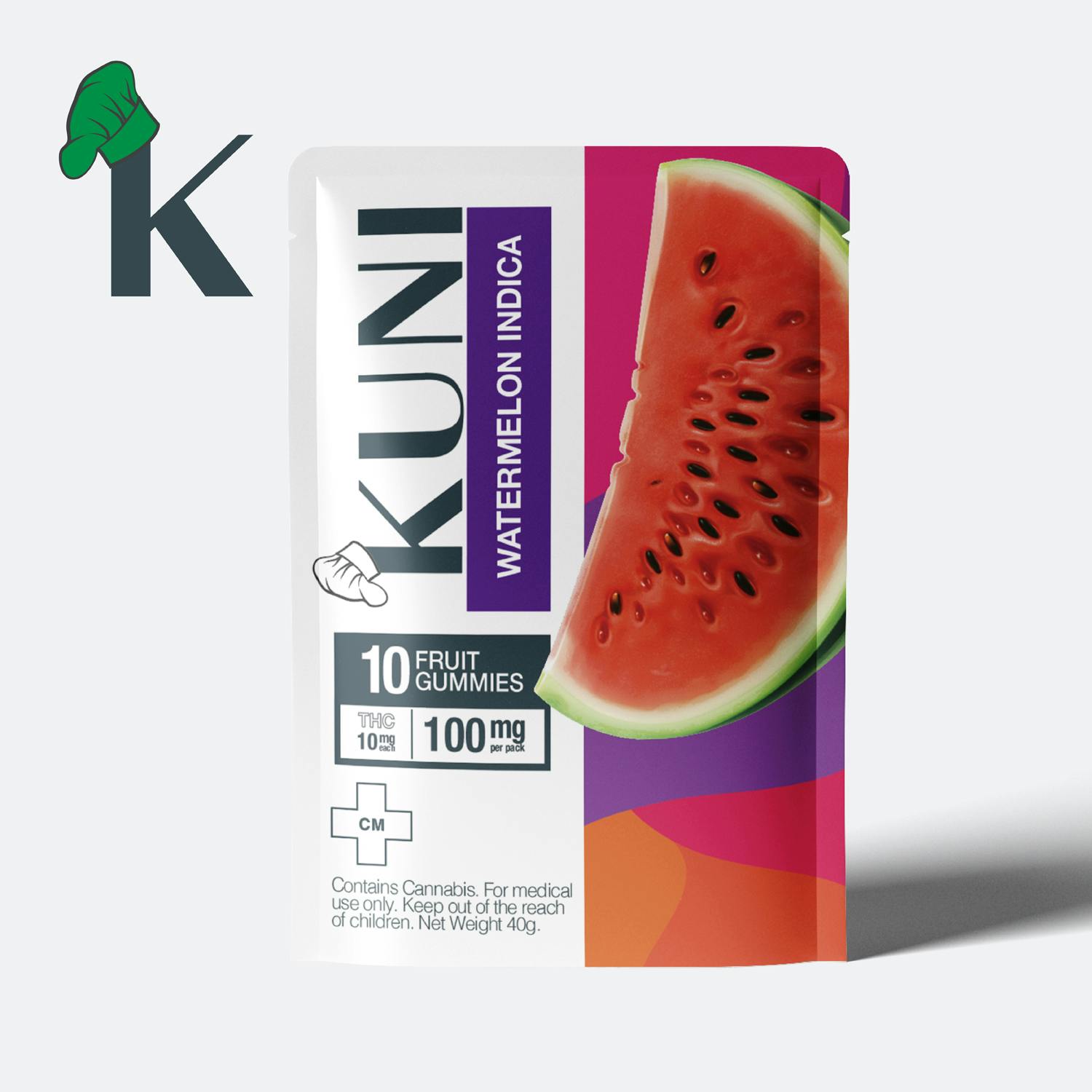 Watermelon Gummies 10mg Indica 100mg