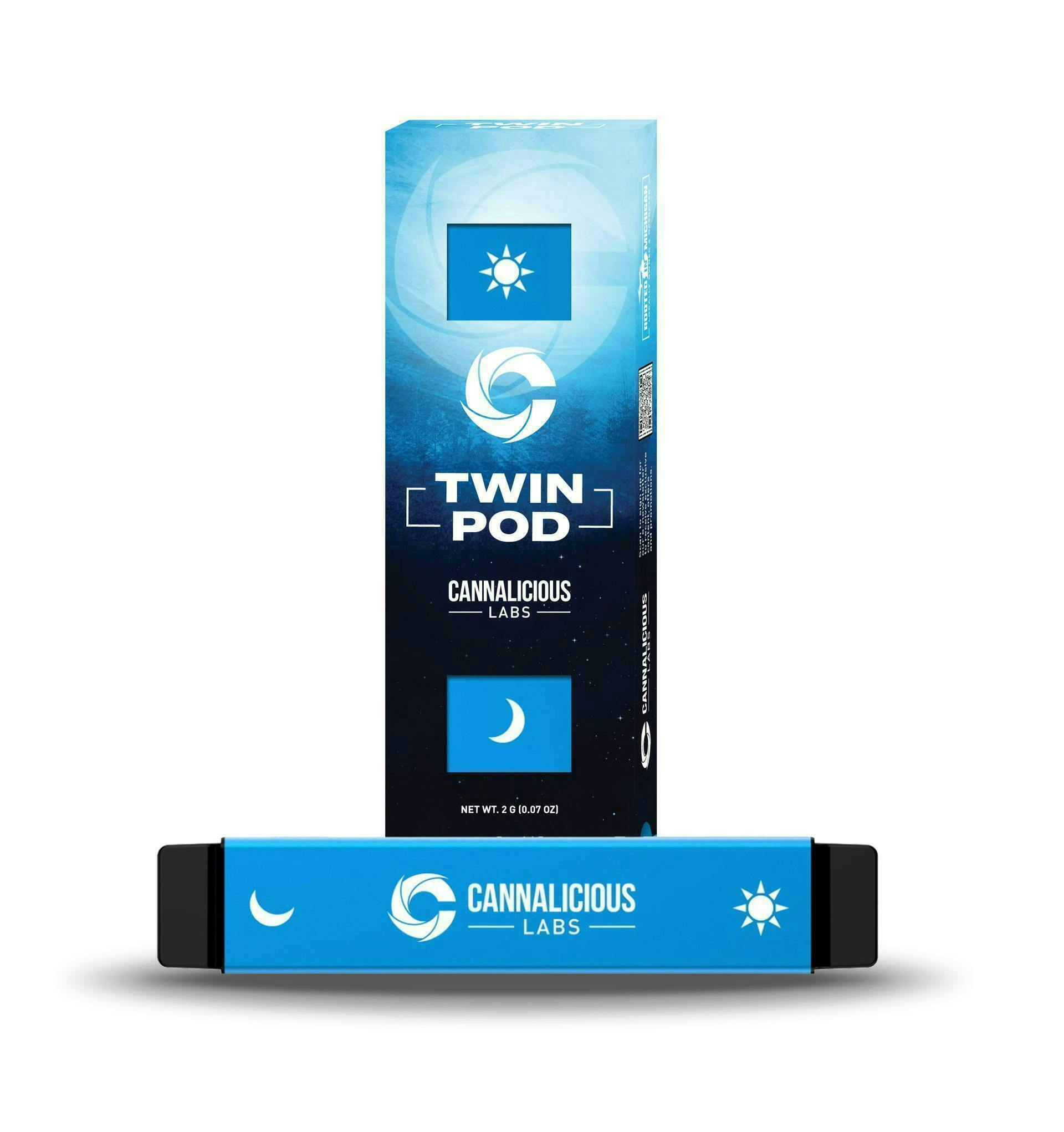 Strawberry Trainwreck + Cookies N' Cream | Twin Pod Disposable | 2g by Cannalicious Labs