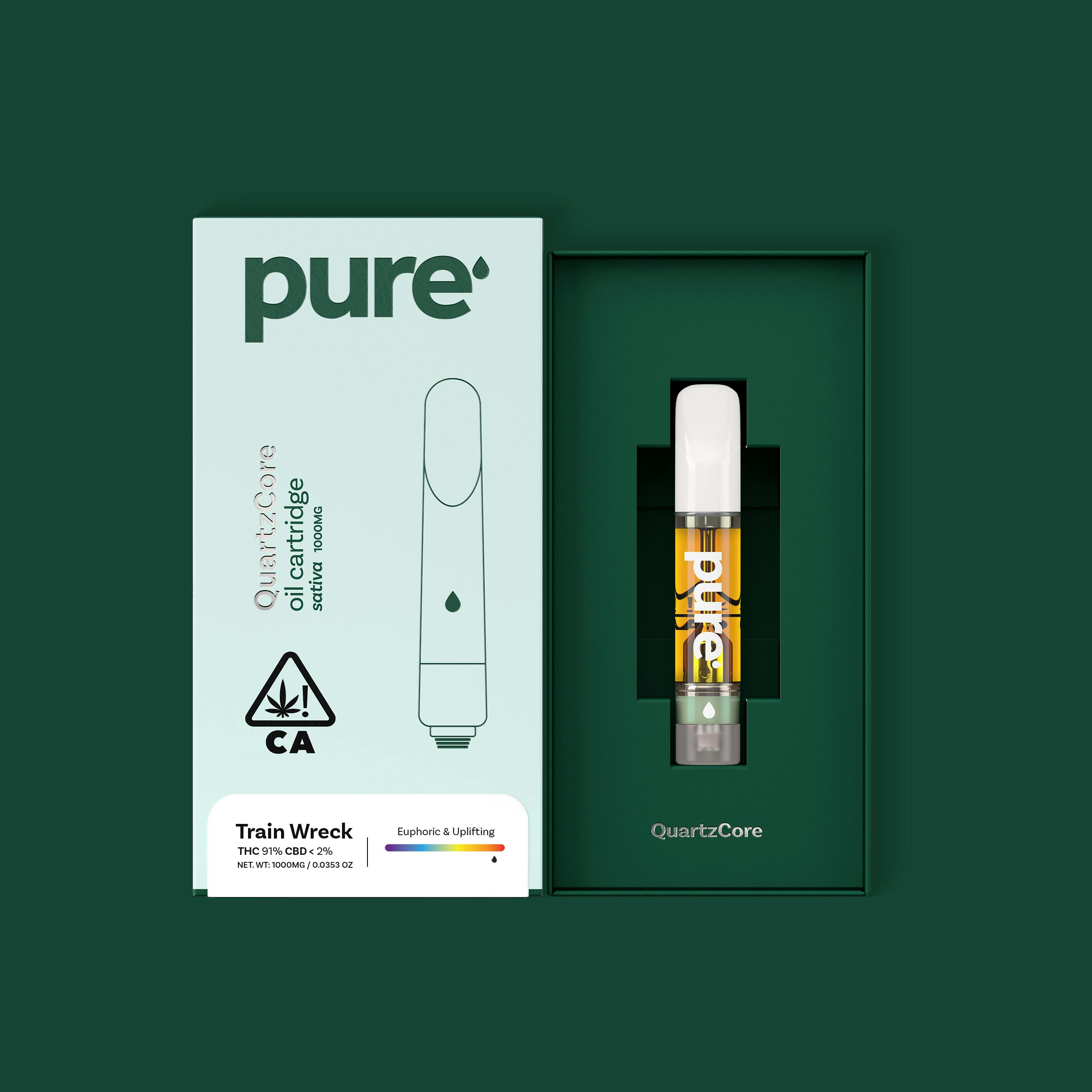 Pure Vape Pure QuartzCore l Train Wreck l Sativa l 1G Cartridge Weedmaps