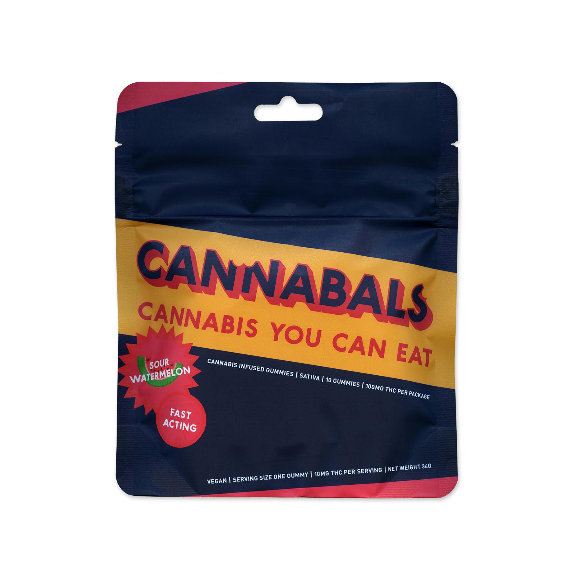 Sour Watermelon - Fast-Acting Gummies - 100mg THC by Cannabals