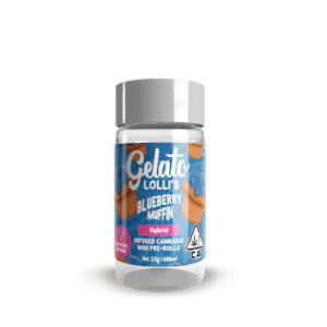 Gelato - Gelato - Lolli - Blueberry Muffin (H) - Infused Joint - 5 Pack - 3g