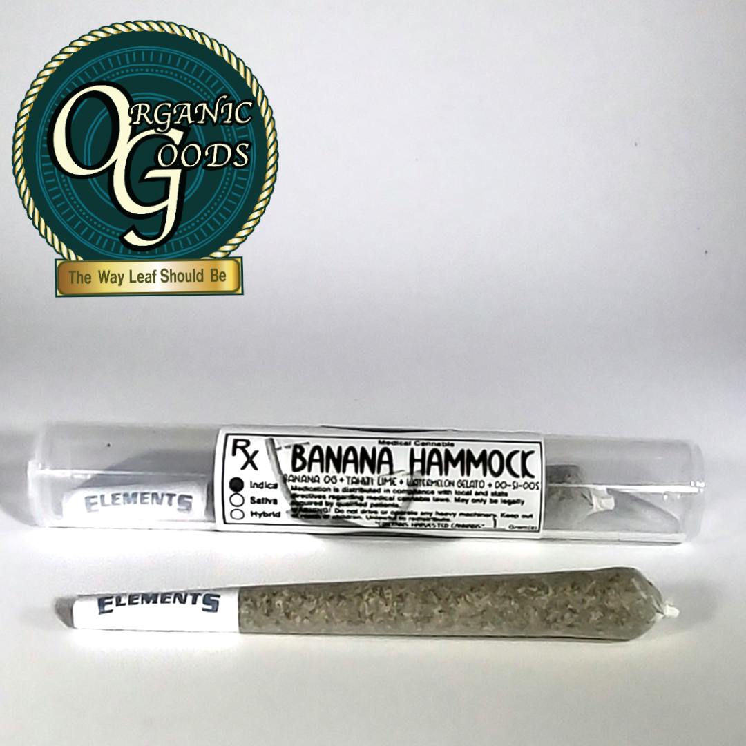 Organic Goods Organic Goods PreRoll Banana Hammock 1 G Weedmaps