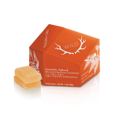 Blood Orange 1:1 THC:CBC Sativa Enhanced Gummies | 200mg | 10ct | 20mg/ea by Wyld