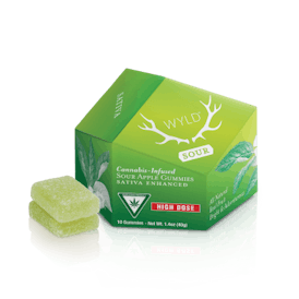 *HIGH DOSE* Sour Apple Sativa Enhanced Gummies | MI