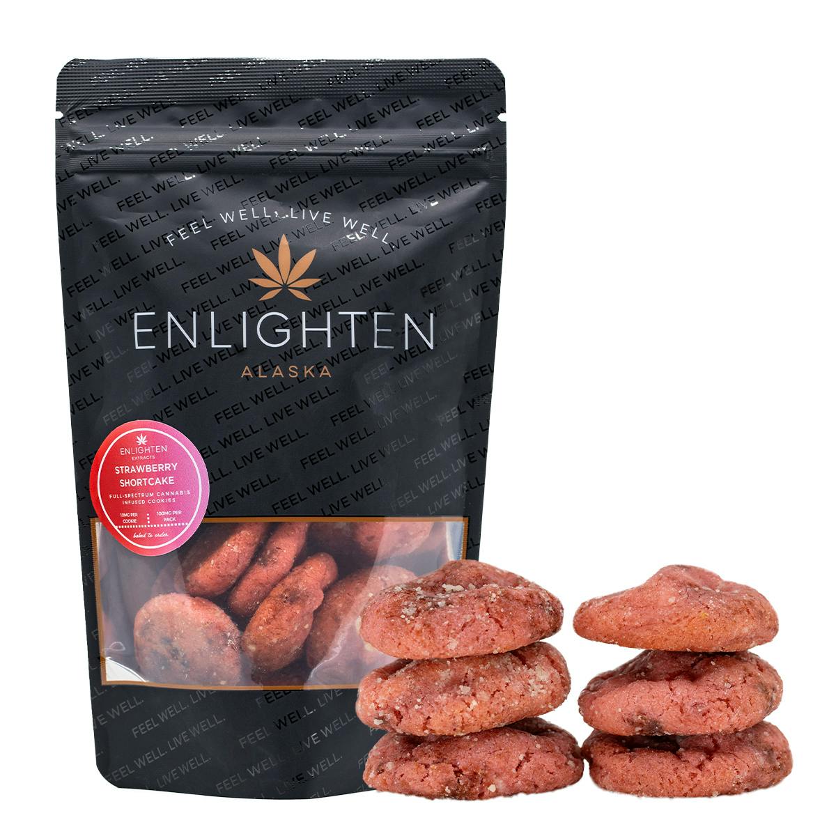 Strawberry Shortcake White Chocolate Chip Cookies - 10 pack (100mg)