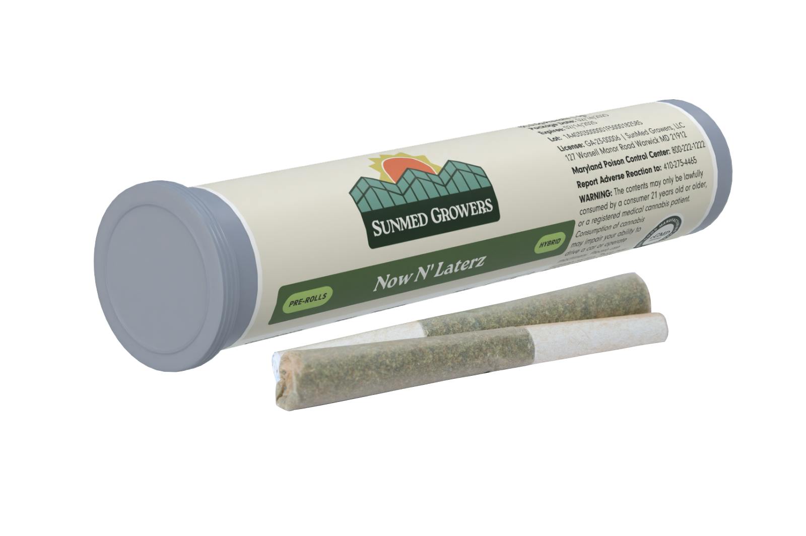 Now N' Laterz Pre Roll 0.5g/2 Pack - SunMed Growers