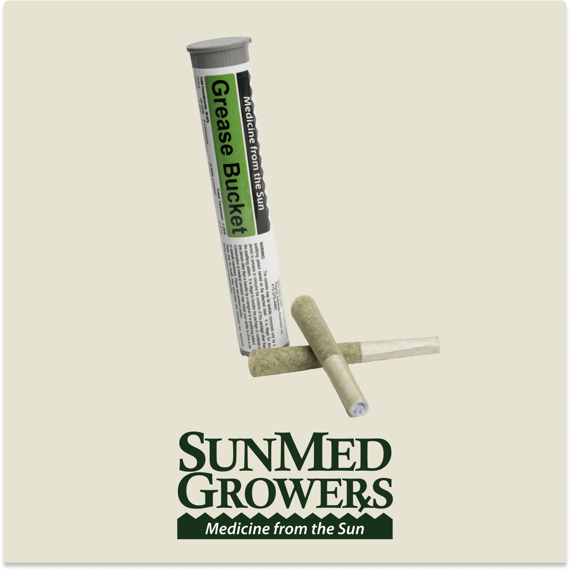 Grease Bucket Pre Roll 0.5g/2 Pack SunMed Growers