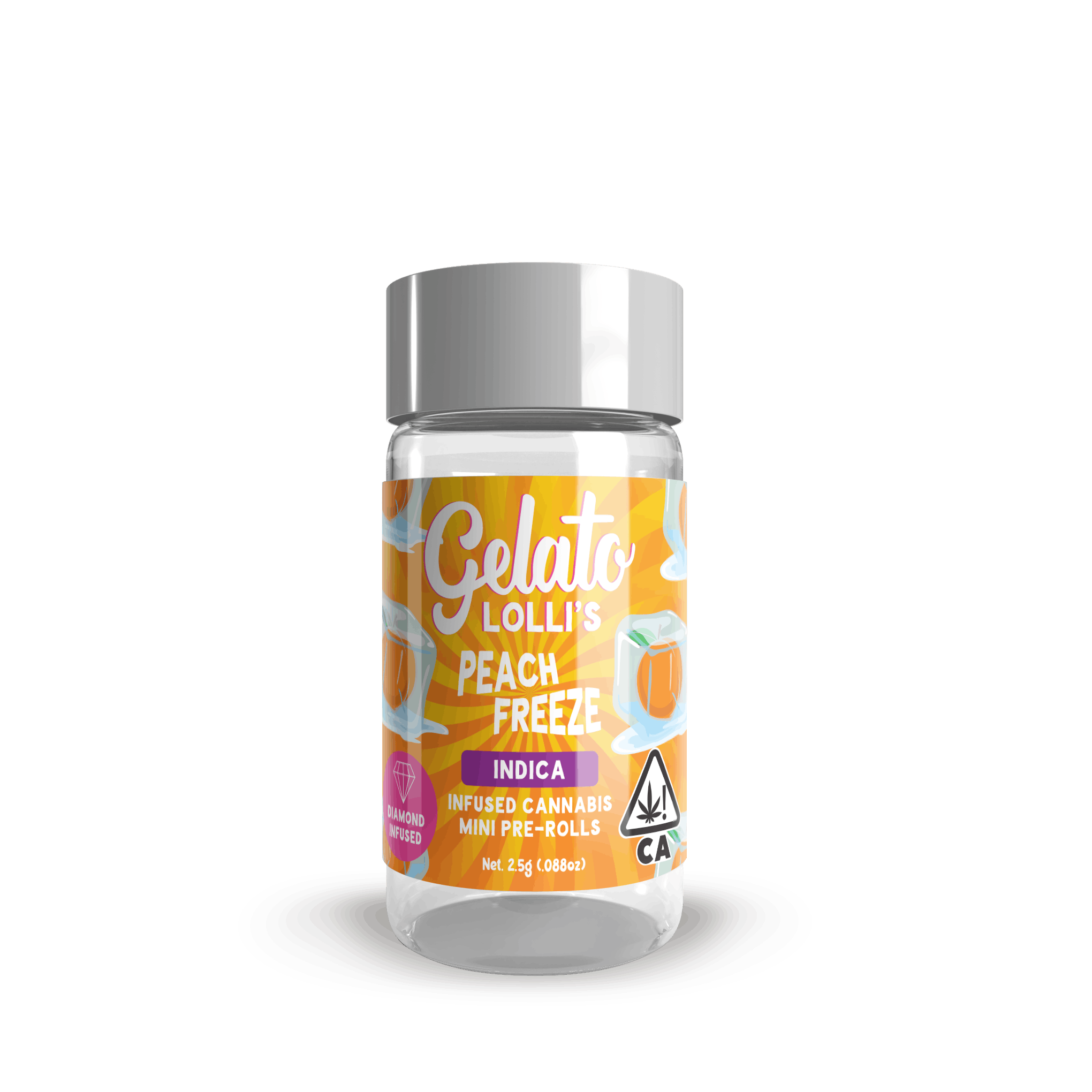 Peach Freeze .6G Lolli 5-Pack (3g) - Gelato
