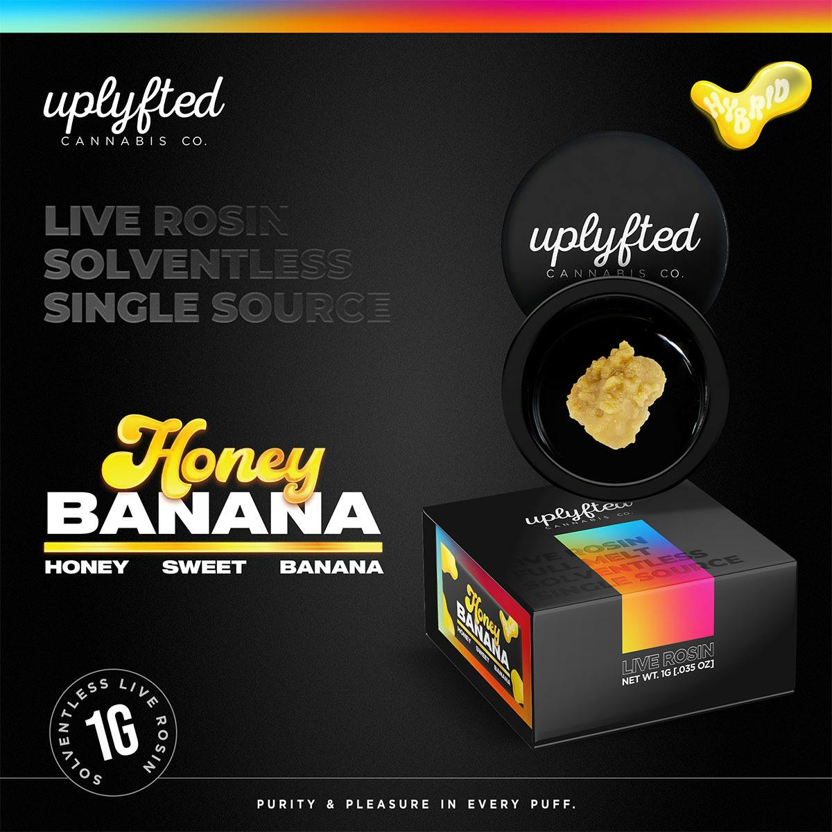 1g Live Rosin 90u - Honey Banana - Solventless Cold Cure
