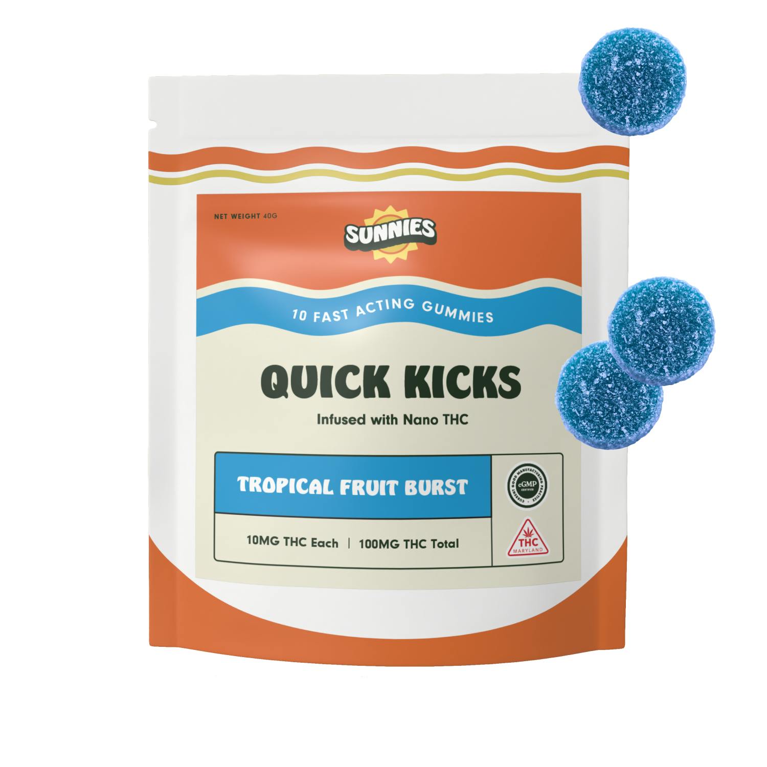 Tropical Fruit Burst Nano Gummies