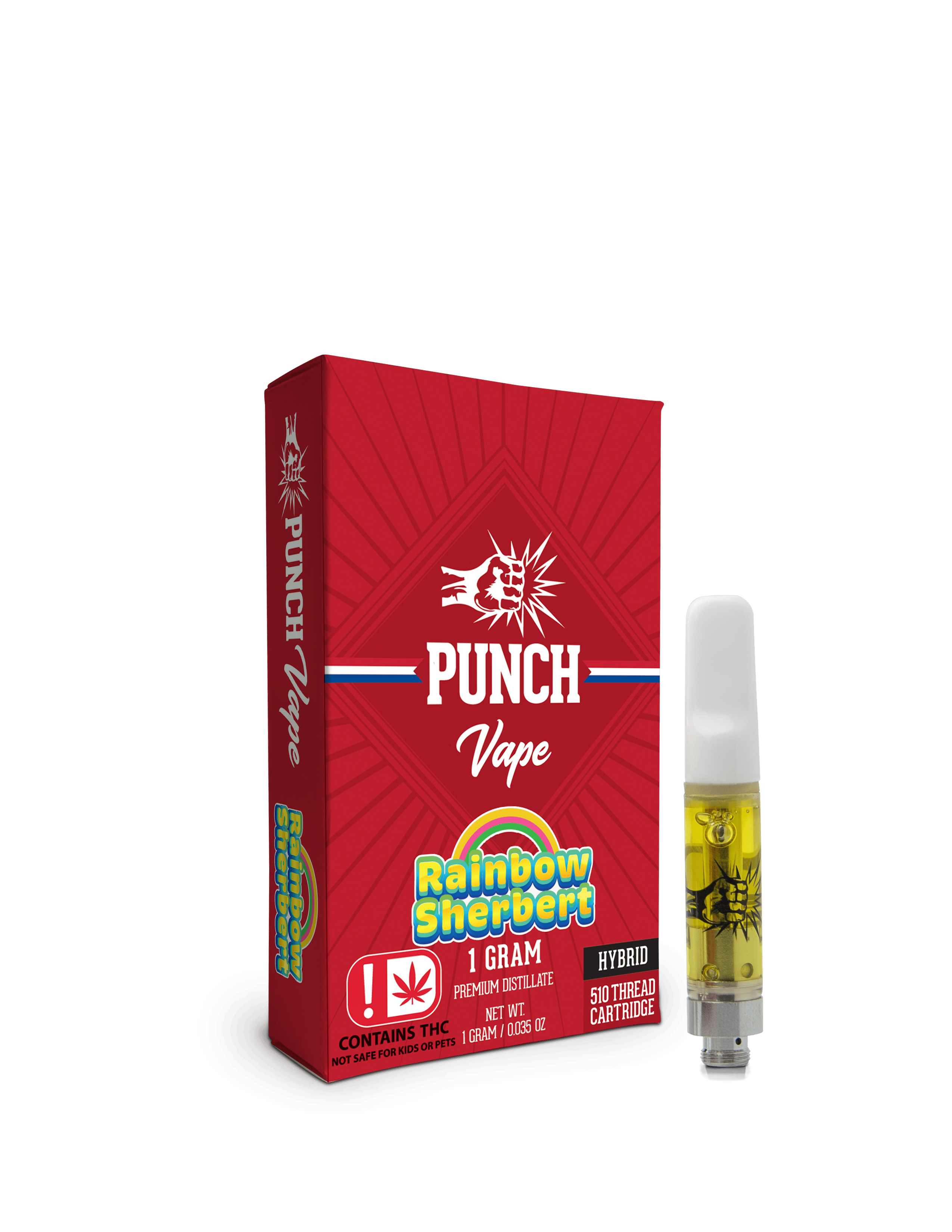 Punch - 510 Distillate Cart - Rainbow Sherbert (1g)