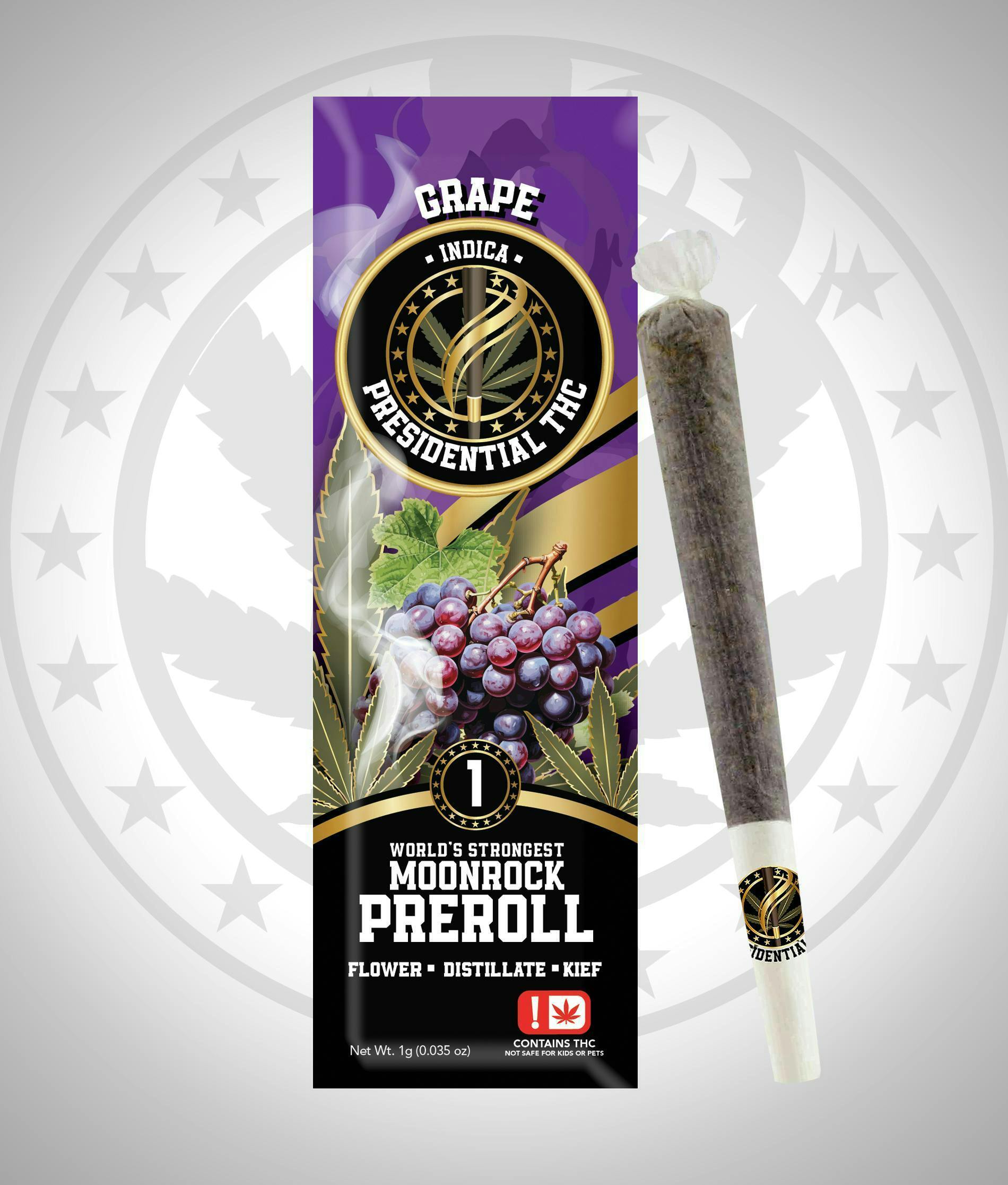 Grape | Moon Rock Preroll Infused Joint | 1g