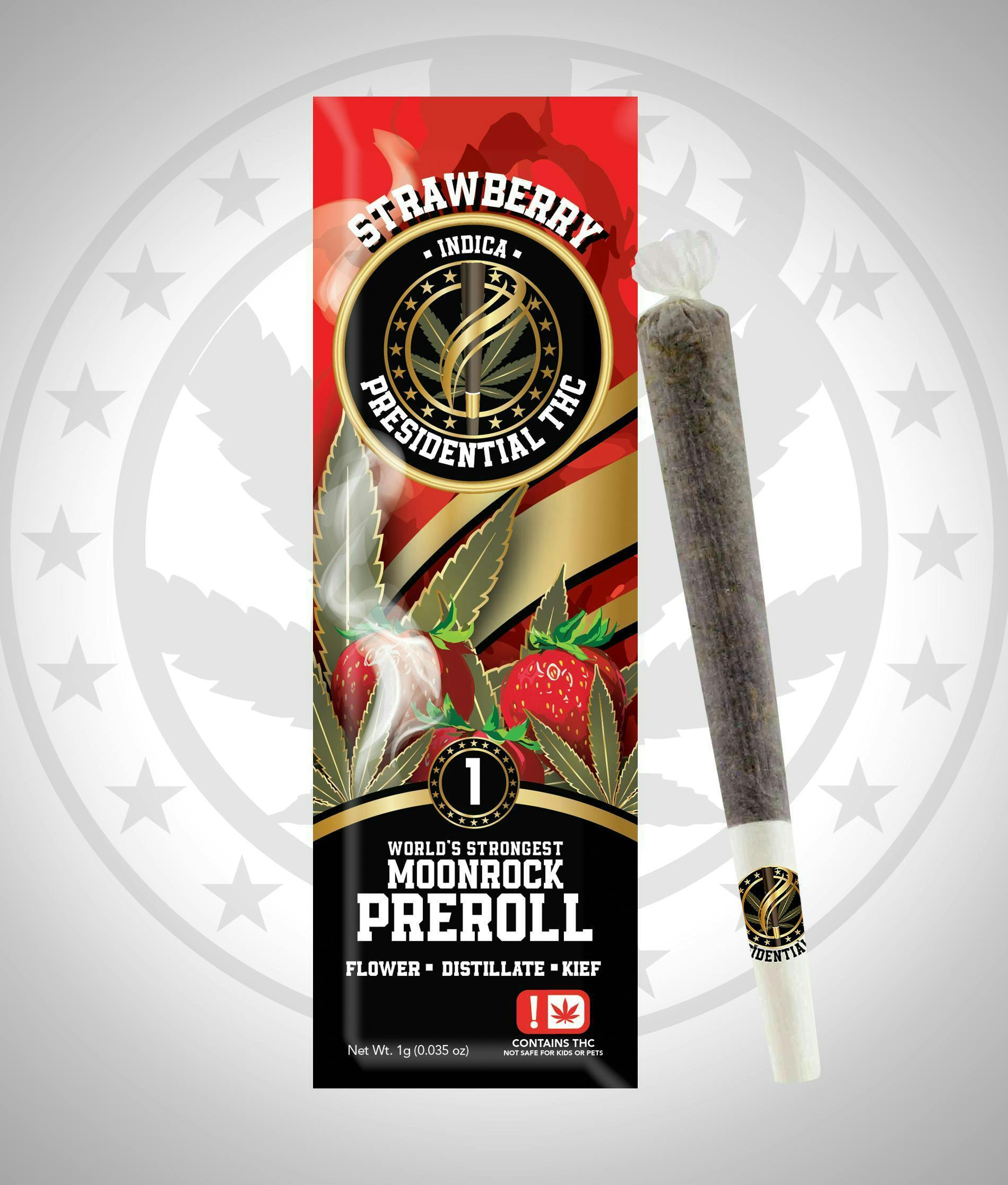 Strawberry | Moon Rock Preroll Infused Joint | 1g