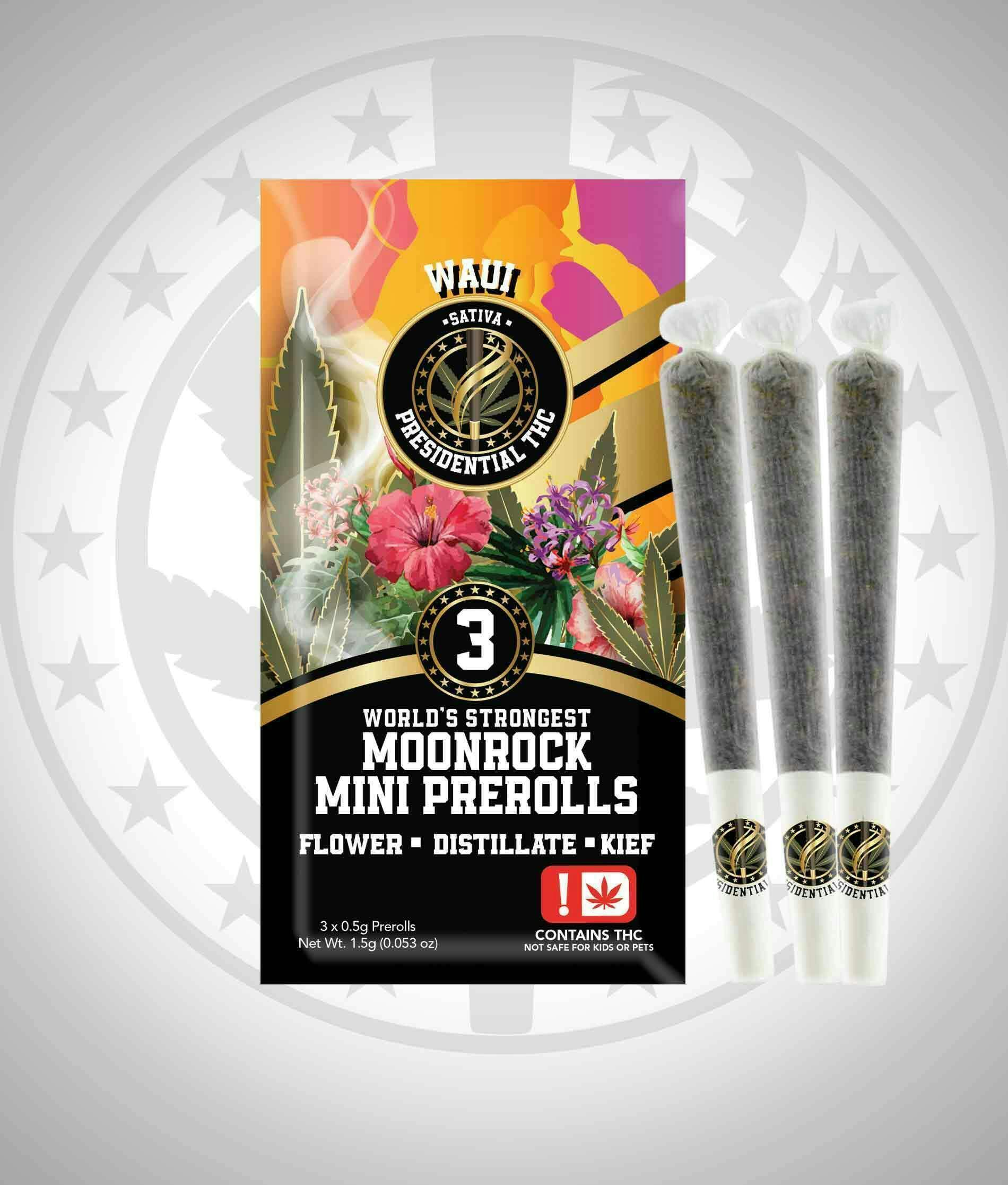 Waui | Moon Rock Prerolls Infused Minis | 0.5g each | 3pk