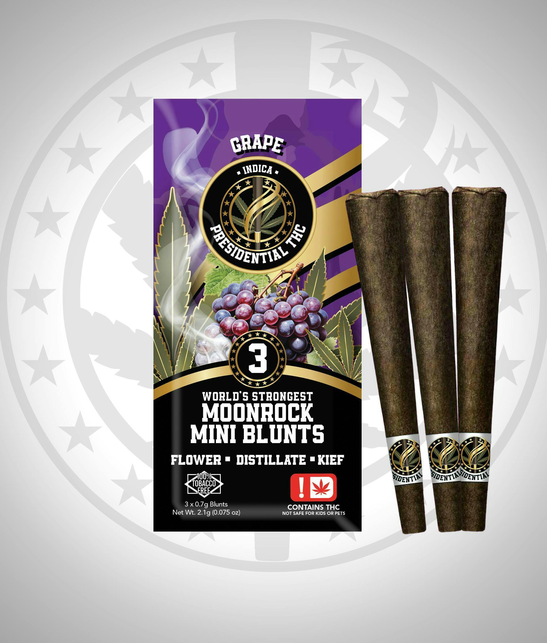 Grape | Moon Rock Blunts Infused Minis | 0.7g each | 3pk