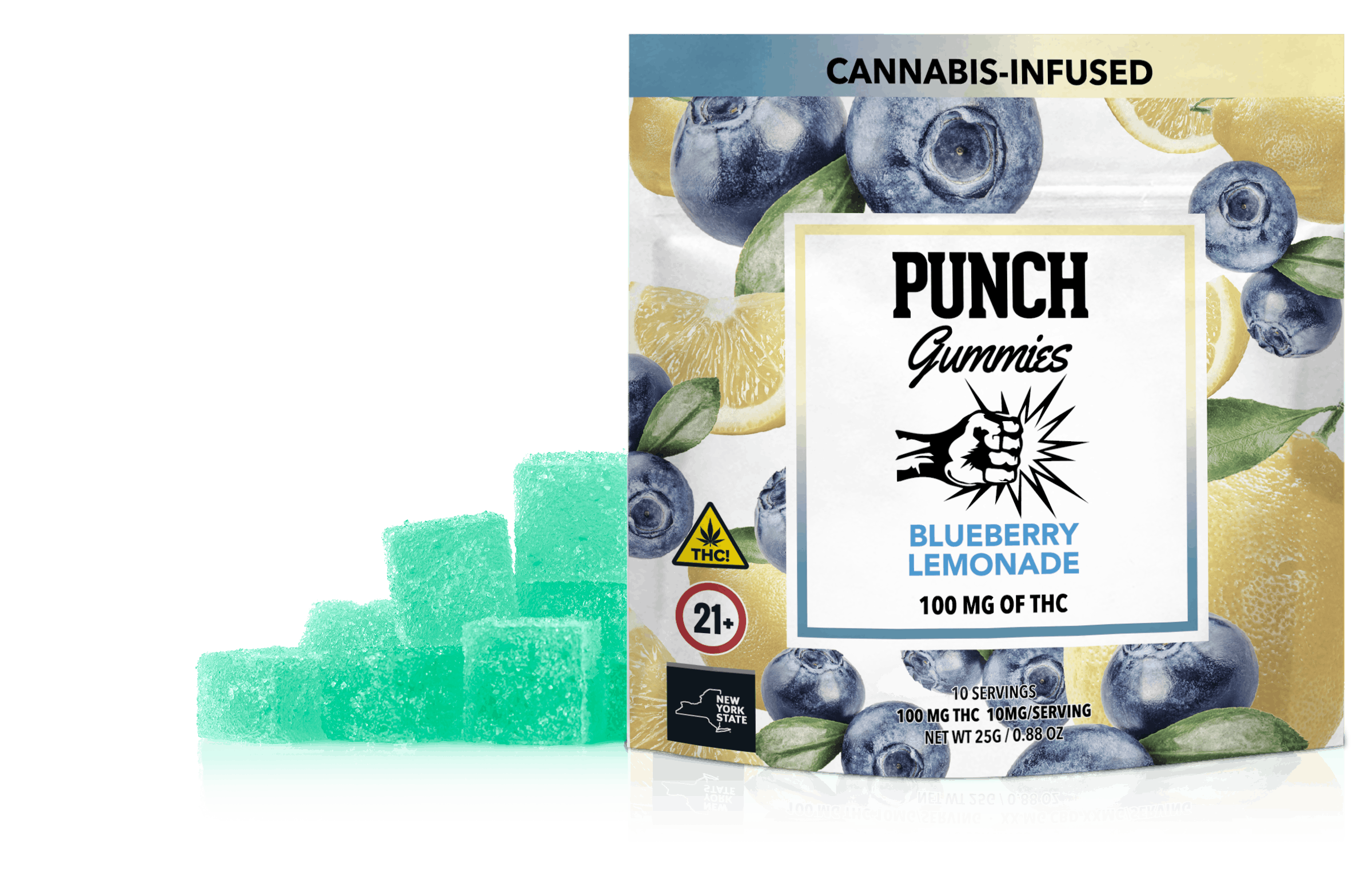 Blueberry Lemonade Gummies 100mg (NY) Punch Edibles & Extracts