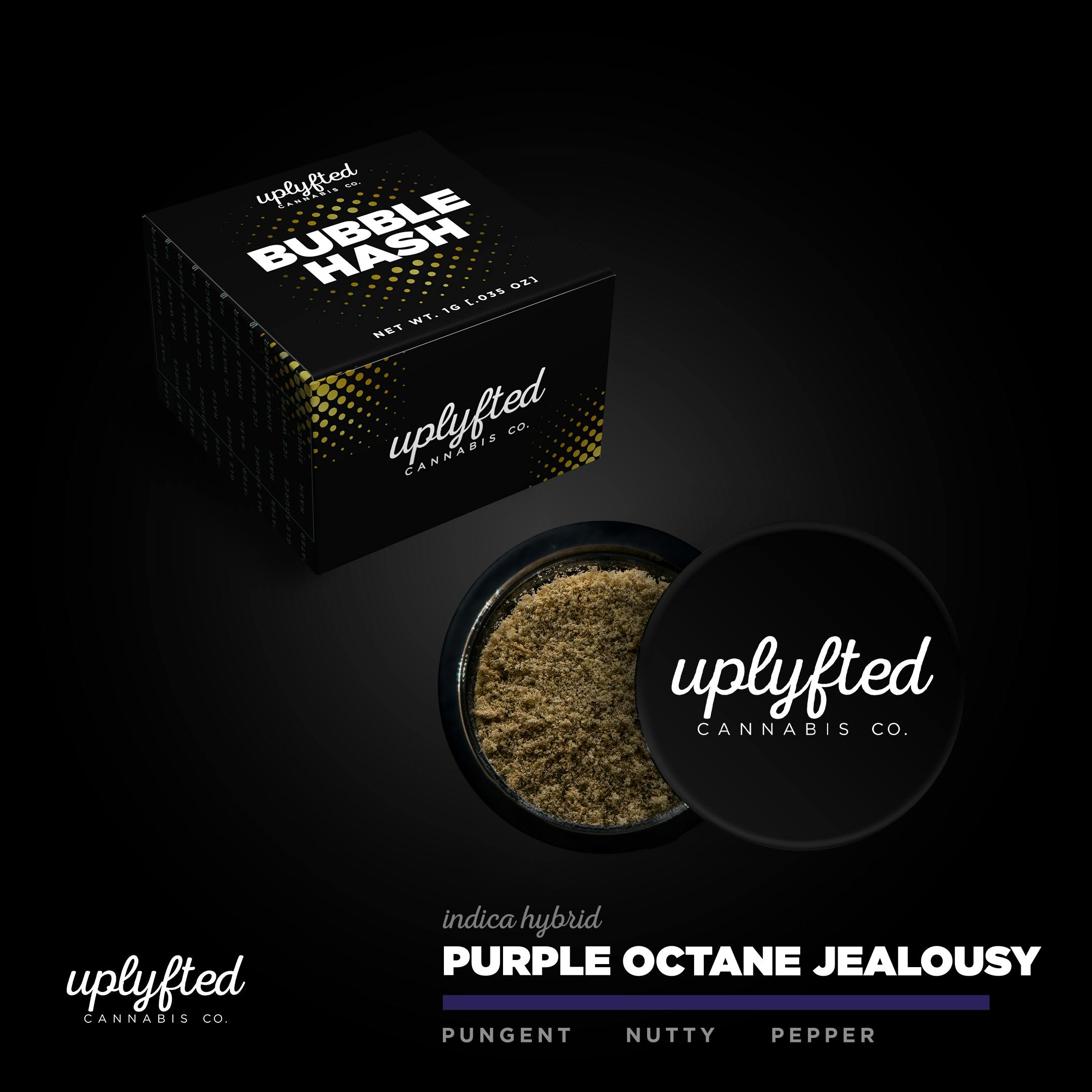 1g Bubble Hash Concentrate Purple Octane Jealousy Uplyfted Cannabis Co