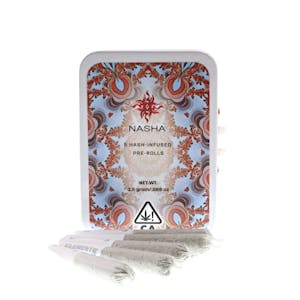 NASHA - Nasha 5pk Hash Infused Preroll Indica OGxSkunk1 x Grape Pie