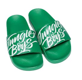 Jungle Boys Clothing | Slides (White/Green)