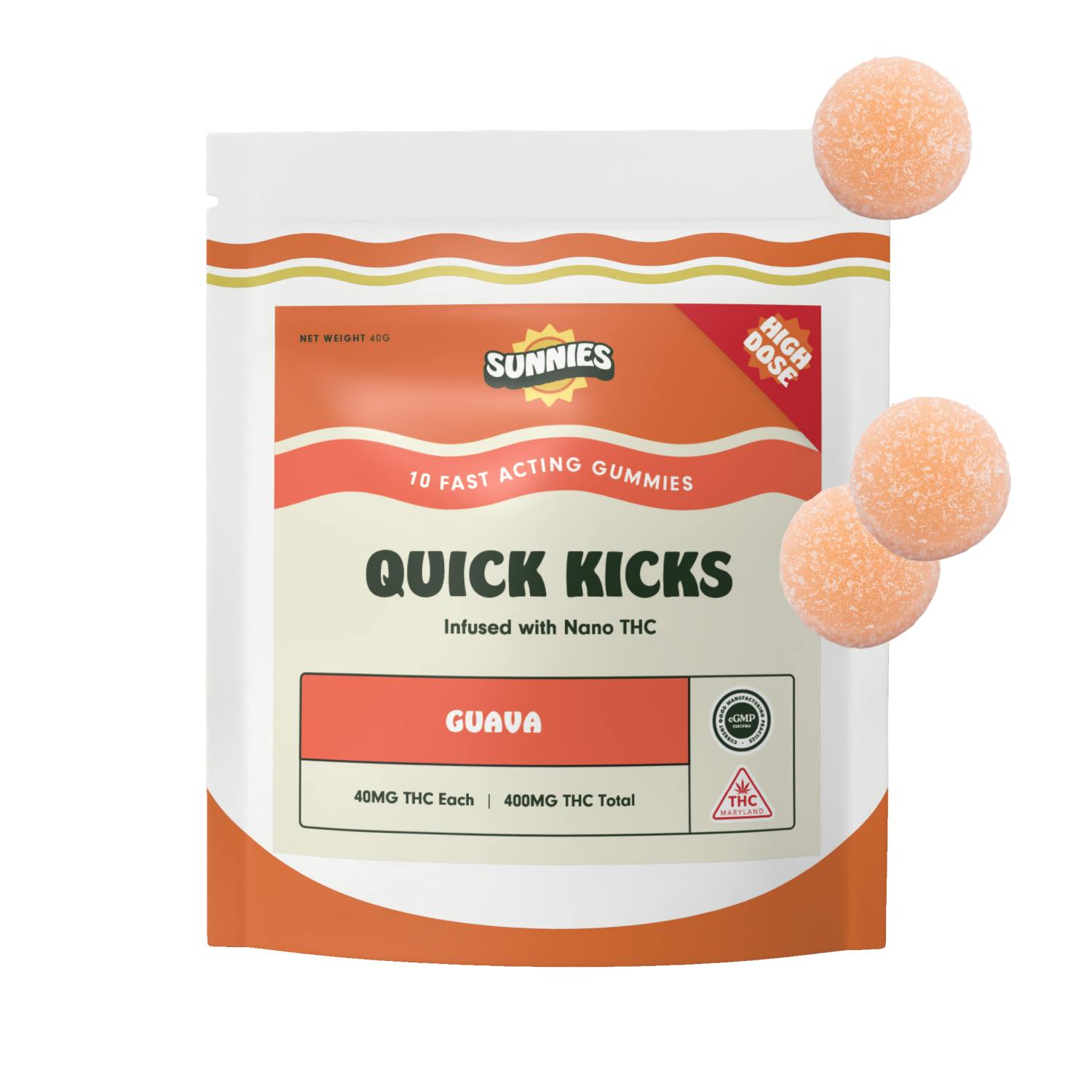 Guava Nano Gummies 400mg by SunMed Growers