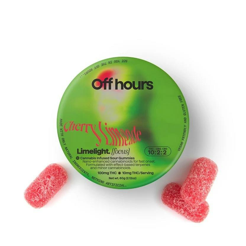Limelight | 10:2:2 Cherry Limeade | Rosin Edibles | 100mg | 10ct | 10mg/ea by Off Hours