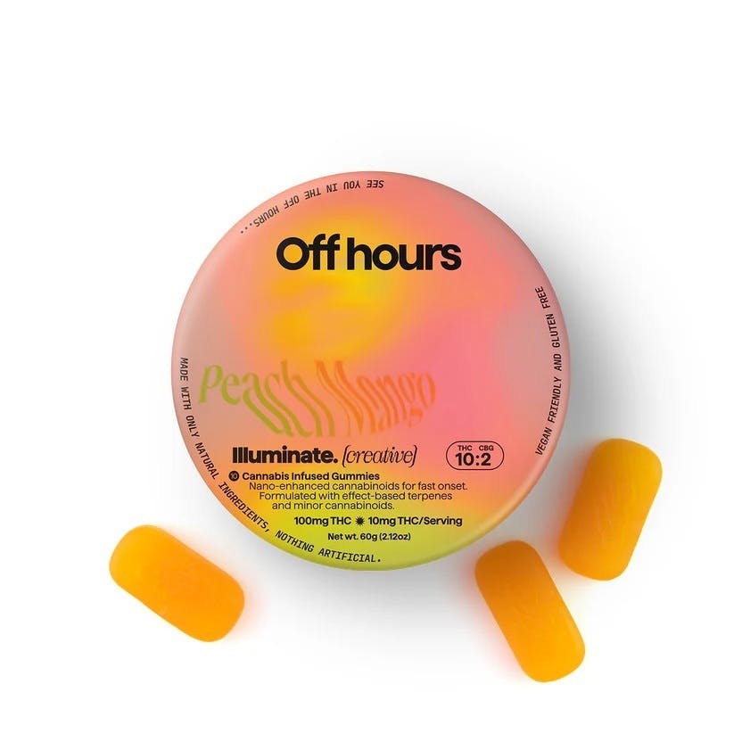 Illuminate | 10:2 Peach Mango | Rosin Edibles | 100mg | 10ct | 10mg/ea
