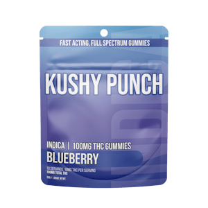 KUSHY PUNCH - Kushy Punch - Indica Blueberry INDIVIDUAL GUMMIES 100MG