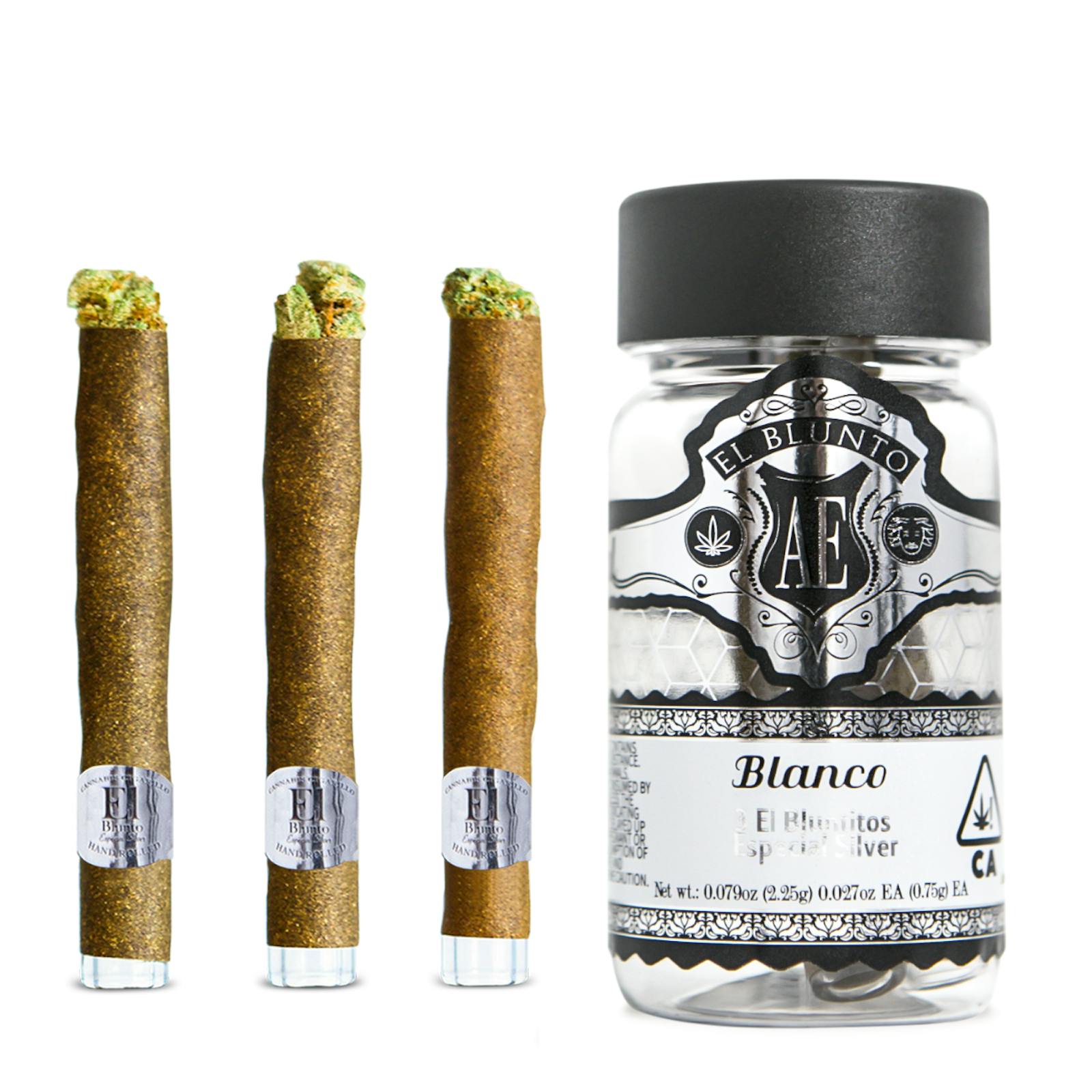 El Blunto El Bluntito Silver - Blanco - .75g x 3pk pre-roll