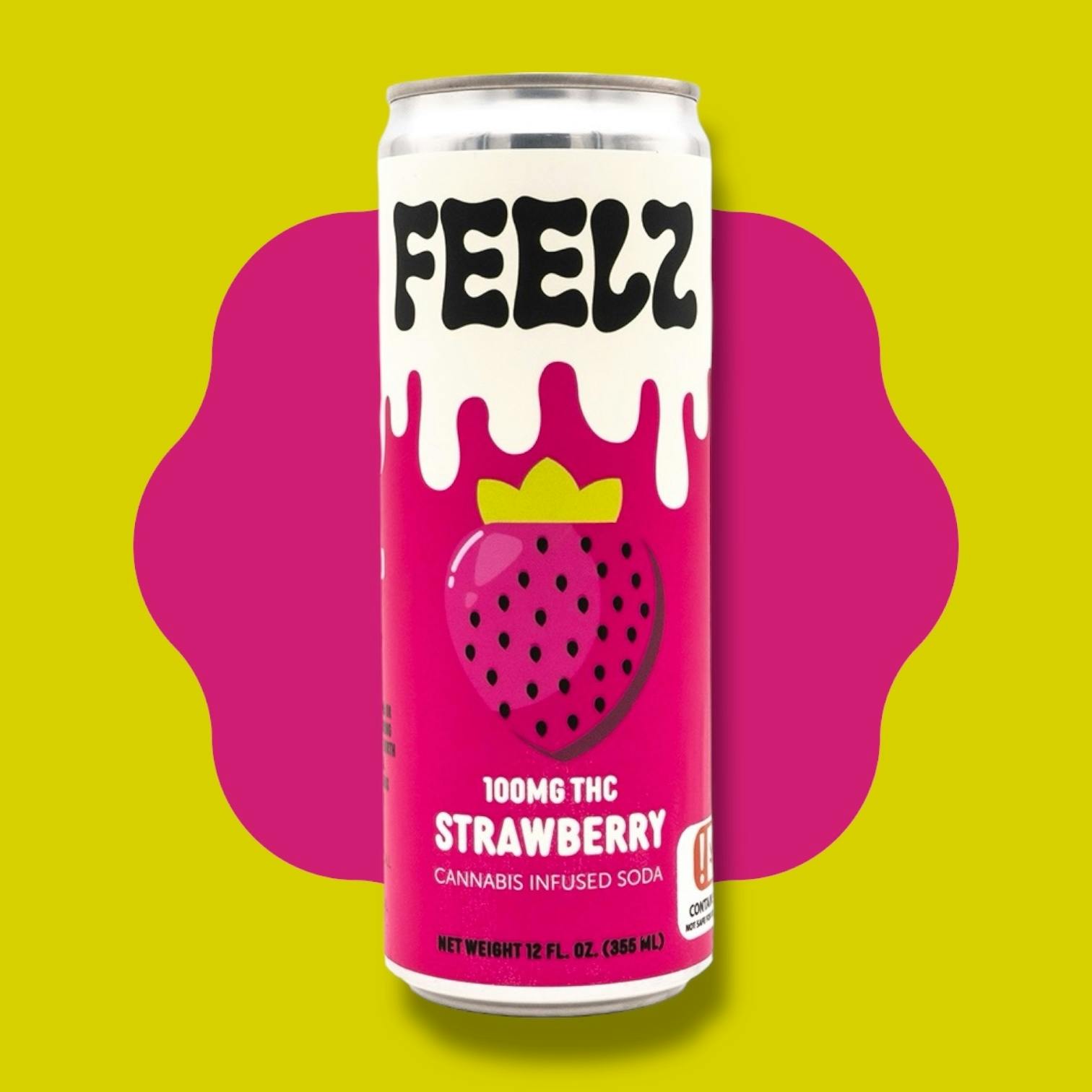 100mg Strawberry Infused Soda - Feelz