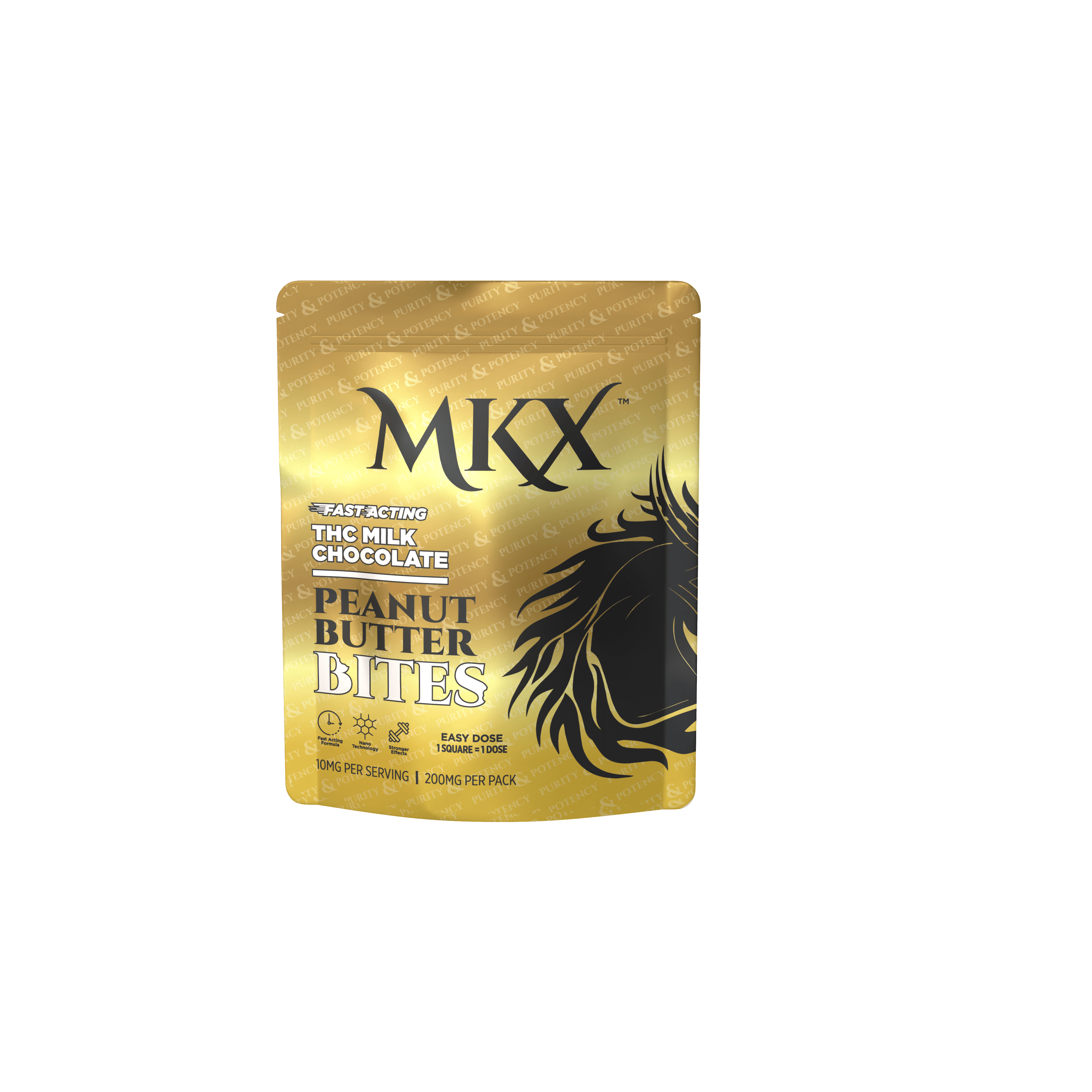 Fast Acting | Peanut Butter Milk Chocolates | 100mg | 2ct | 50mg/ea by MKX Oil Co