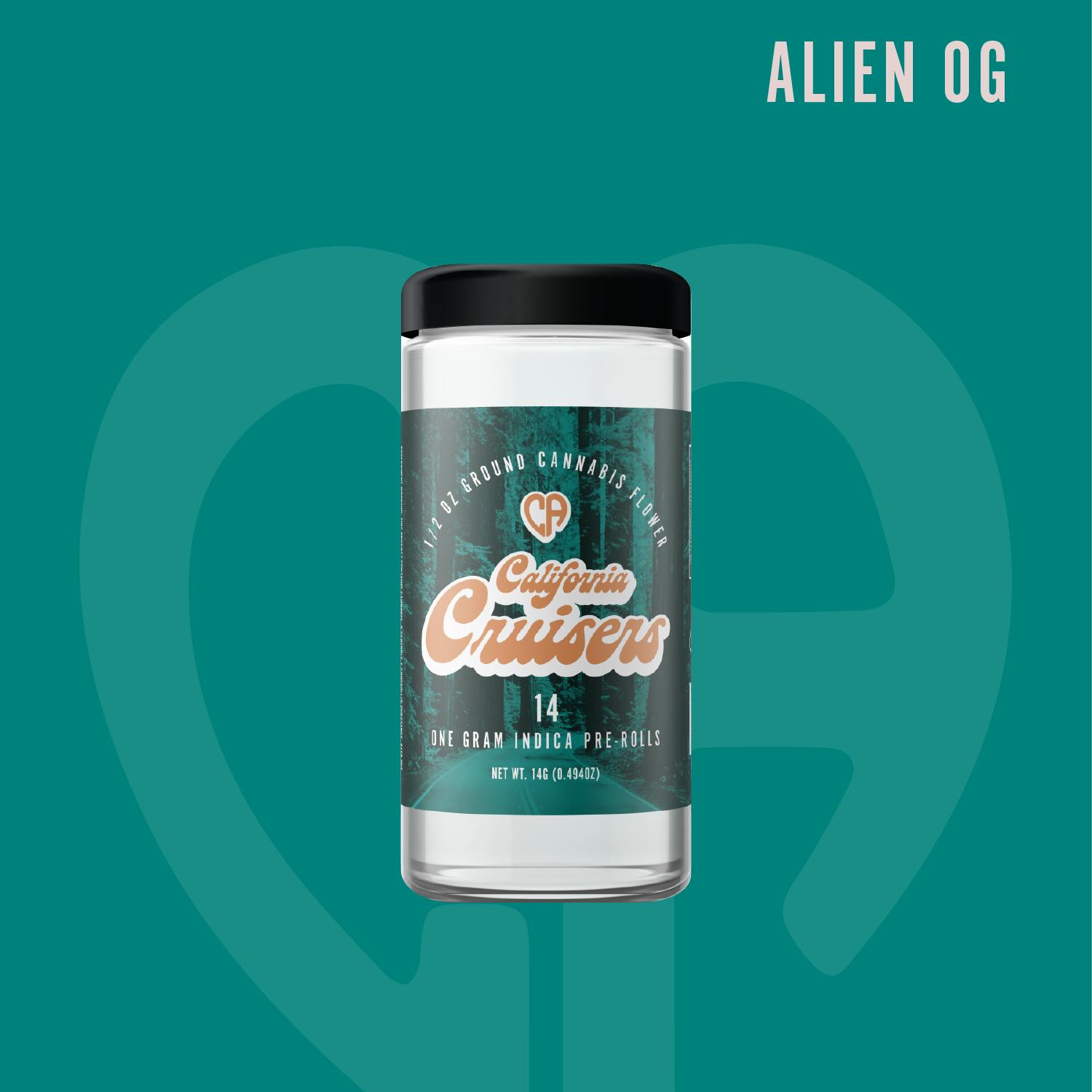 California Cruisers | Alien OG | 14g Pre-Roll Singles | Indica