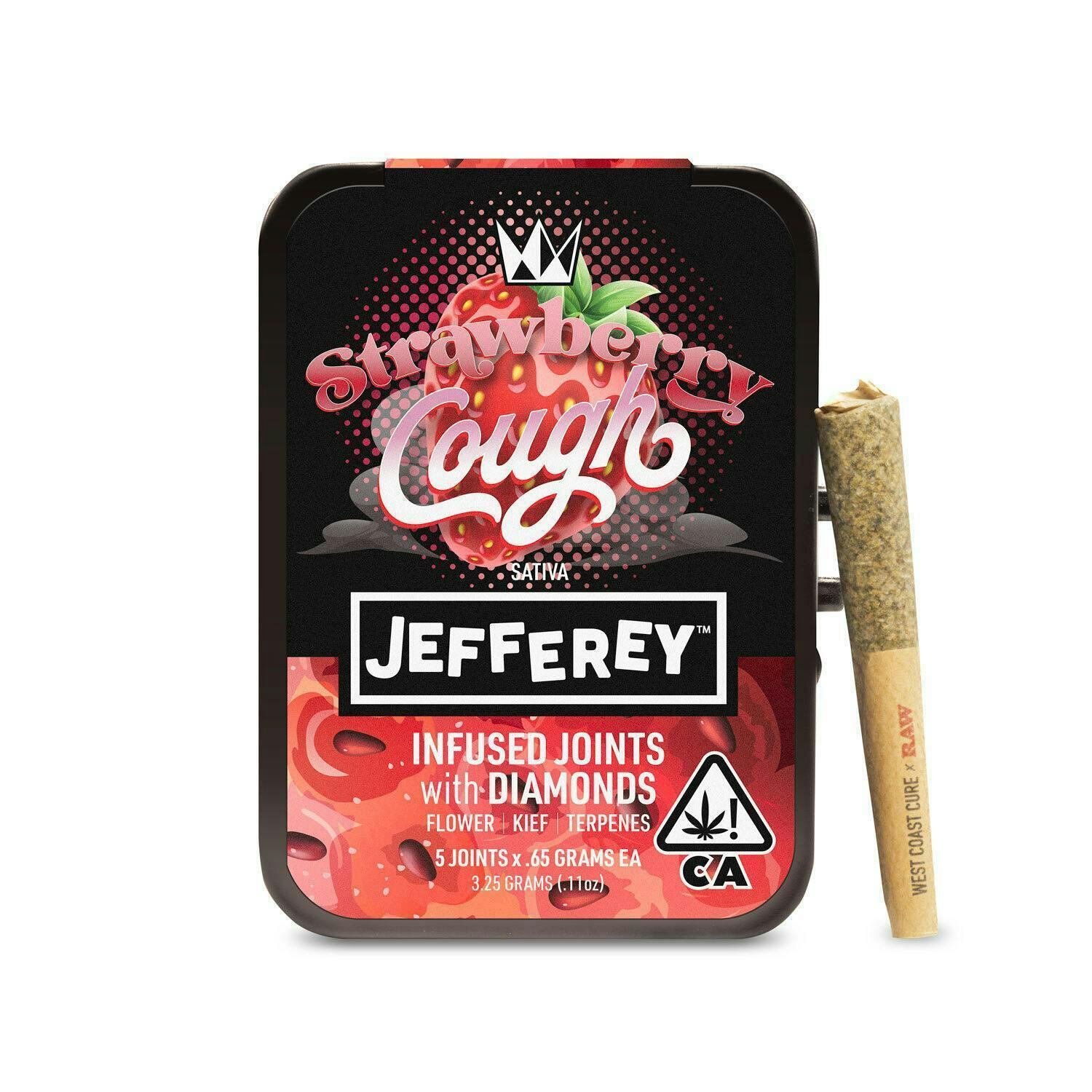 Strawberry Cough - Jefferey Infused Joint .65g 5 Pack - West