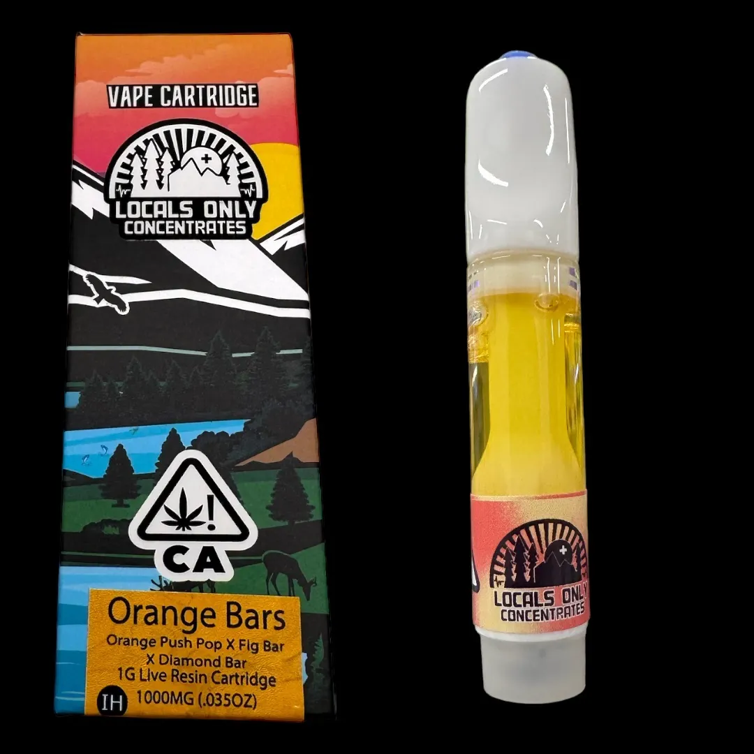 Locals Only Concentrates - Locals Only | Orange Bars | 1G Live Resin Vape Cartridge Main Image