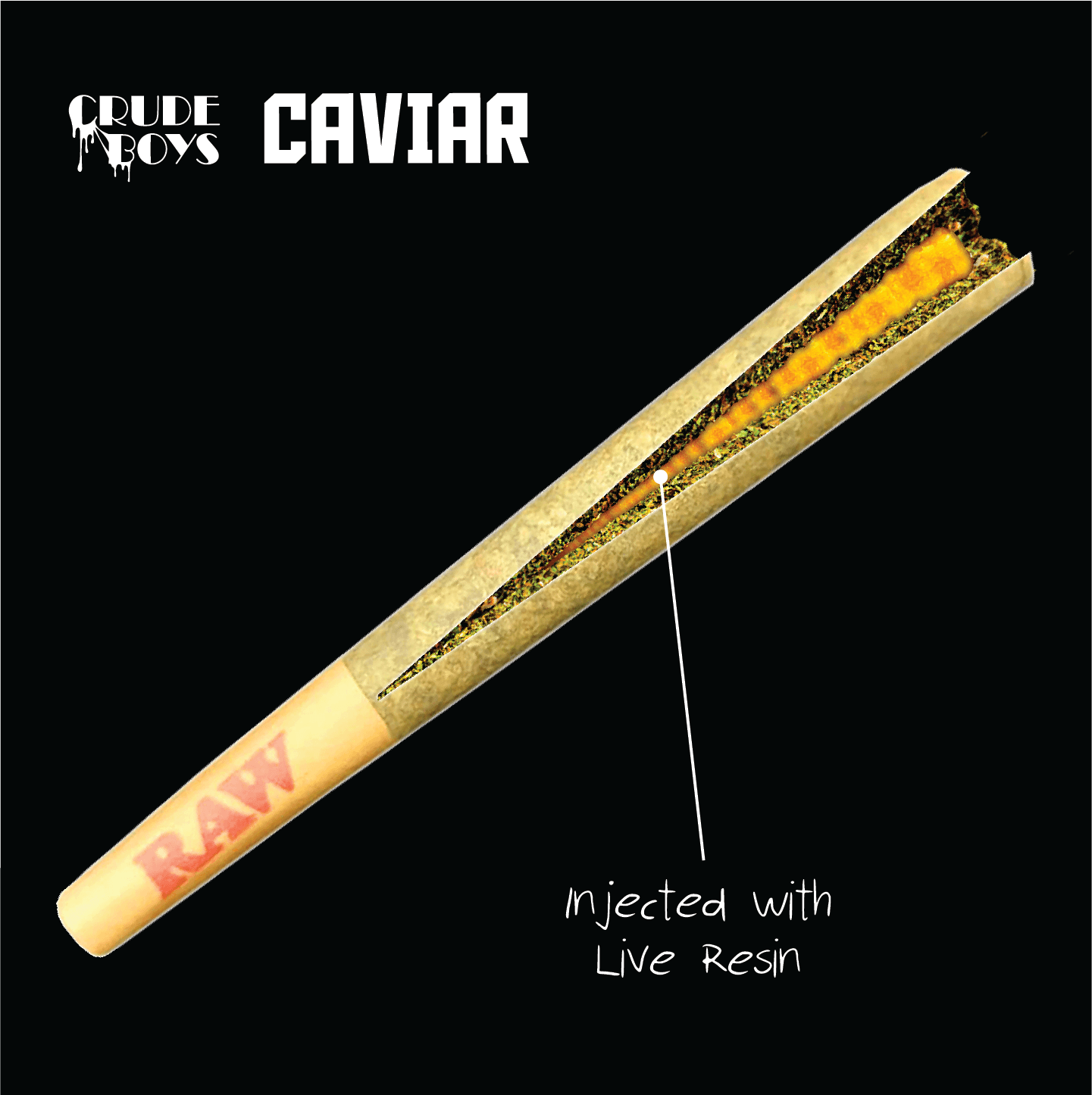 Crude Boys 1.2g Caviar - Fritter Cake - Infused Pre-Roll