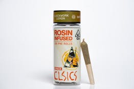 CLSICS - CLOCKWORK LEMON .5G 5PK ROSIN INFUSED PRE-ROLLS