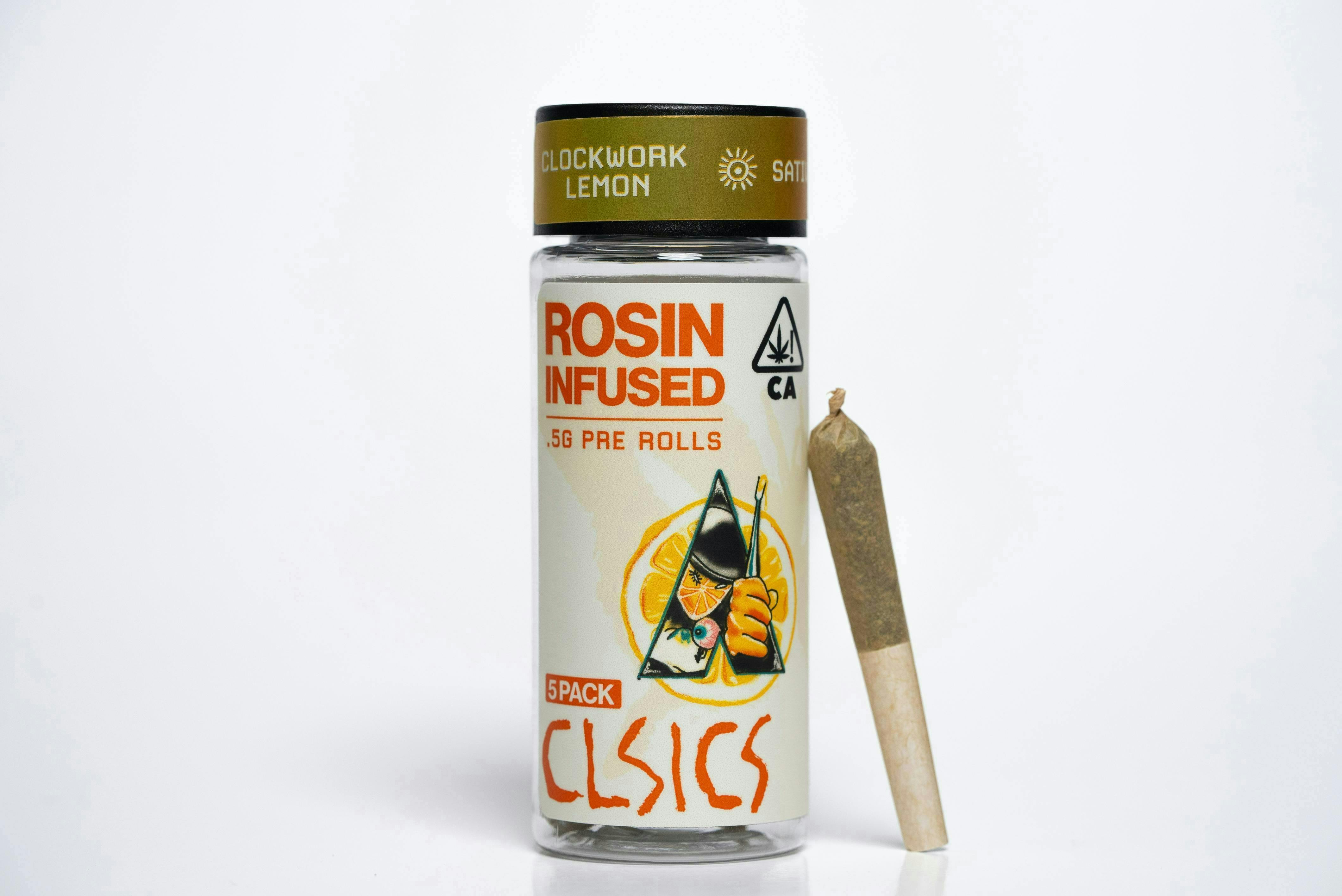 CLSICS Rosin & Rosin Infused Pre Rolls — Clockwork Lemon - Joints - Each