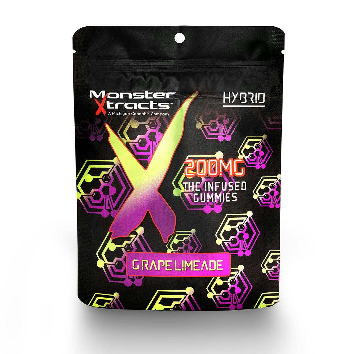人気 ブランド チェック Infused THC 200mg Limeade Grape Gummies Xtracts Monster - エッセンシャルオイル