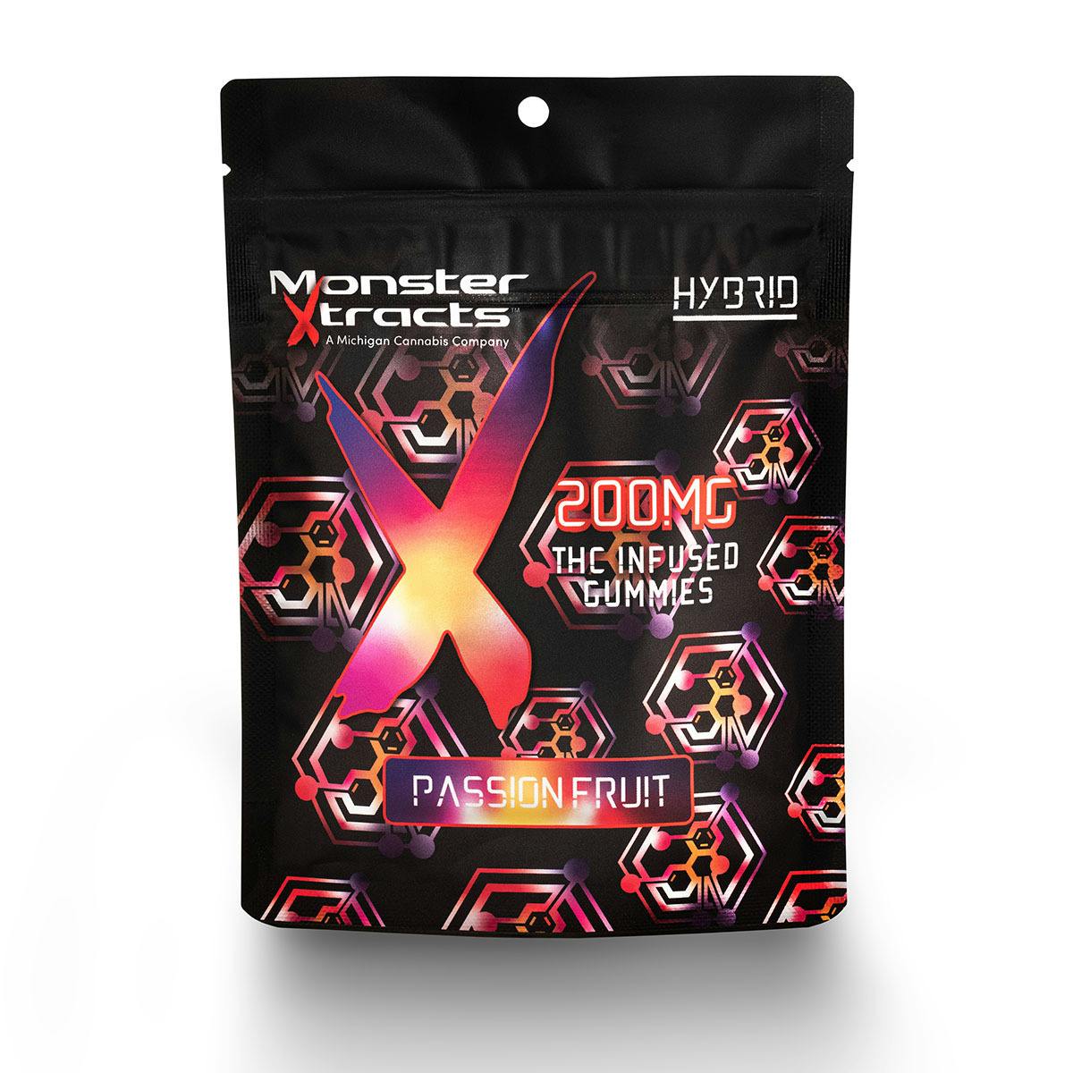 Monster Xtracts Passion Fruit 200mg THC Infused Gummies Weedmaps