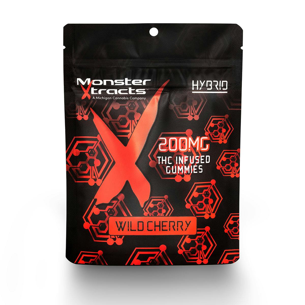 Wild Cherry 200mg THC Infused Gummies Monster Xtracts