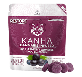 KANHA | Harmony | 2:1 CBG:THC | Açaí Blueberry | 200mg CBG/100mg THC