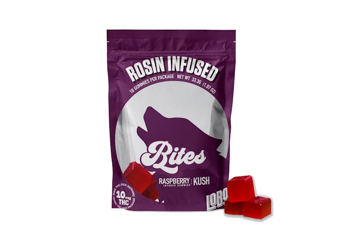LOBO - Raspberry KUSH - Bites Rosin Infused Gummies - 100mg
