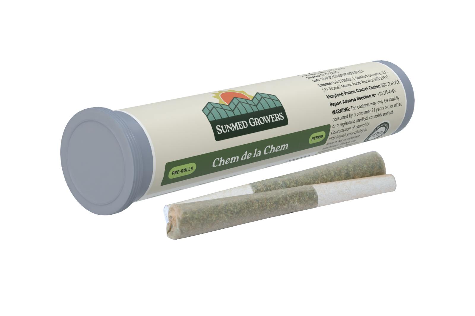 Chem de la Chem Pre Roll 0.5g/2 Pack by SunMed Growers