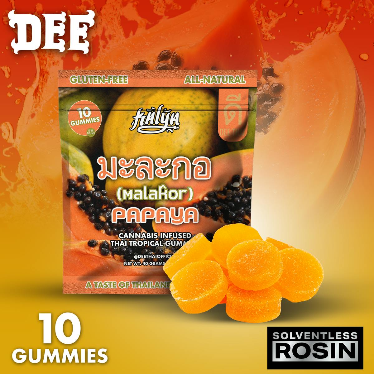 Dee Thai x Kalya | Papaya | Gummies