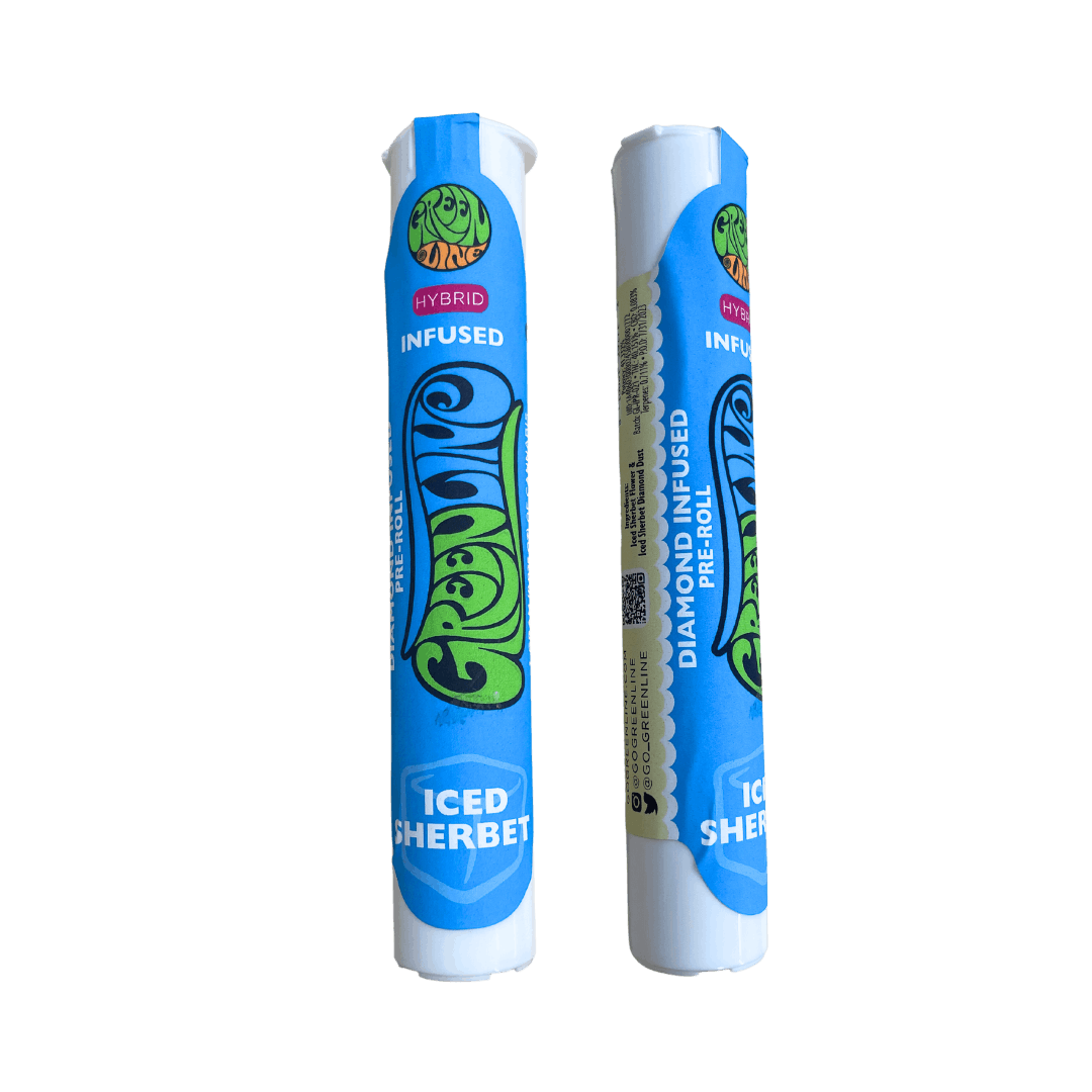 Iced Sherbet Diamond Dust Infused Pre Roll 1G - Greenline