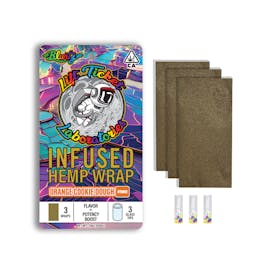 Orange Cookie Dough Live Resin Infused Blunt Wraps - 3 pack